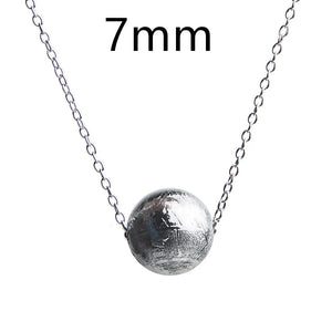 Gibeon Iron Meteorite Pendant Moldavite Beads Necklace