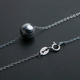 Gibeon Iron Meteorite Pendant Moldavite Beads Necklace