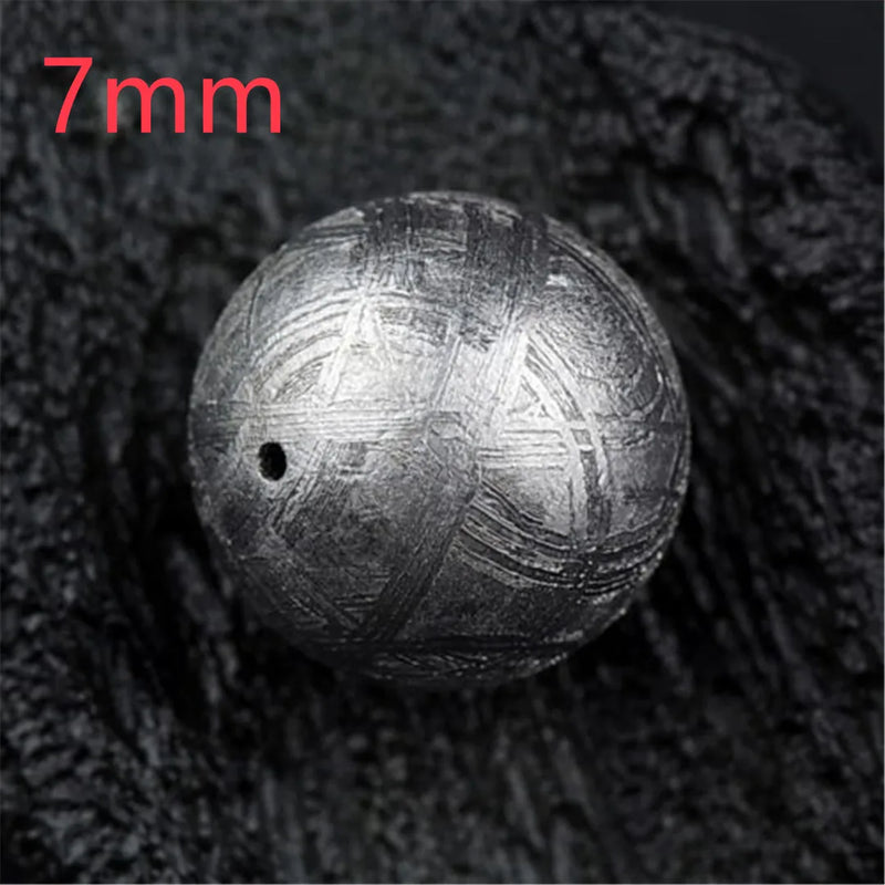 Gibeon Iron Meteorite Moldavite Round Beads Silver Gift 6mm-12mm