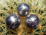Gibeon Iron Meteorite Moldavite Round Beads Silver Gift 6mm-12mm