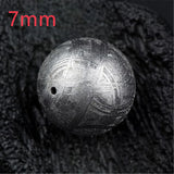 Gibeon Iron Meteorite Moldavite Round Beads Silver Gift 6mm-12mm
