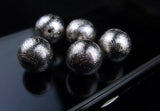 Gibeon Iron Meteorite Moldavite Round Beads Silver Gift 6mm-12mm