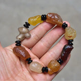 Natural Gobi Agate Beads Hand String Bracelet 22x18 MM