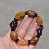 Natural Gobi Agate Beads Hand String Bracelet 22x18 MM