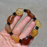 Natural Gobi Agate Beads Hand String Bracelet 22x18 MM