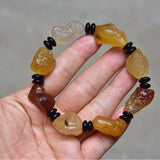 Natural Gobi Agate Beads Hand String Bracelet 22x18 MM