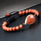 Sandstone Braided Bracelet Tibetan Buddha Bangle Women Men Jewelry
