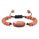 Sandstone Braided Bracelet Tibetan Buddha Bangle Women Men Jewelry