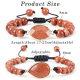 Sandstone Braided Bracelet Tibetan Buddha Bangle Women Men Jewelry
