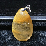 Natural Rutilated Necklace Pendant Wealth Crystal Jewelry