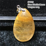 Natural Rutilated Necklace Pendant Wealth Crystal Jewelry
