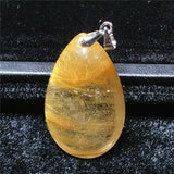 Natural Rutilated Necklace Pendant Wealth Crystal Jewelry