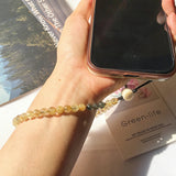 Natural Rutilated Quartz Anti Lost Phone Strap Telephone Jewelry