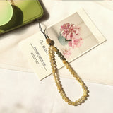 Natural Rutilated Quartz Anti Lost Phone Strap Telephone Jewelry