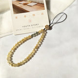 Natural Rutilated Quartz Anti Lost Phone Strap Telephone Jewelry