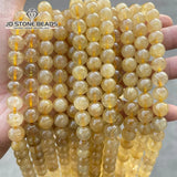 Natural Rutilated Quartz Beads Round Stone Beads