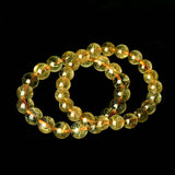 Rutilated Quartz Bracelet Titanium Beads 7-10mm