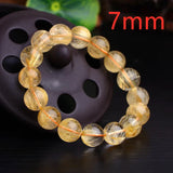 Rutilated Quartz Bracelet Titanium Beads 7-10mm