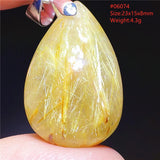Rutilated Quartz Pendant Wealthy Crystal Jewelry