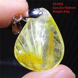 Rutilated Quartz Pendant Wealthy Crystal Jewelry