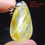 Rutilated Quartz Pendant Wealthy Crystal Jewelry