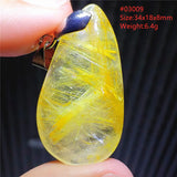 Rutilated Quartz Pendant Wealthy Crystal Jewelry