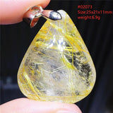 Rutilated Quartz Pendant Wealthy Crystal Jewelry