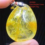 Rutilated Quartz Pendant Wealthy Crystal Jewelry