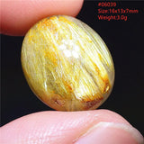 Rutilated Quartz Pendant Necklace Yellow Beads AAAAAA