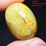 Rutilated Quartz Pendant Necklace Yellow Beads AAAAAA