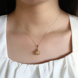 Rutilated Quartz Pendant Necklace Crystal Stone Jewelry