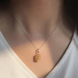 Rutilated Quartz Pixiu Brave Troops Charms Pendant Necklace