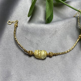 Rutilated Quartz Pixiu 14K Bracelet for Wealth & Good Luck