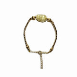 Rutilated Quartz Pixiu 14K Bracelet for Wealth & Good Luck