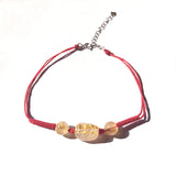 Rutilated Quartz Pixiu Crystal Bracelet Ethnic Anklet for Women