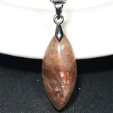Strawberry Quartz Sunstone Crystal Pendant Jewelry 25x11x6mm