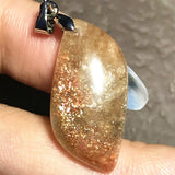 Strawberry Quartz Sunstone Pendant Jewelry 27x13mm