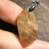 Strawberry Quartz Sunstone Pendant Jewelry 27x13mm