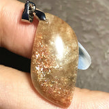 Strawberry Quartz Sunstone Pendant Jewelry 27x13mm
