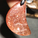 Strawberry Quartz Sunstone Pendant 25x13x7mm