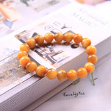 Yellow Tiger's Eye Crystal Bracelet 10mm 8mm AAAAA