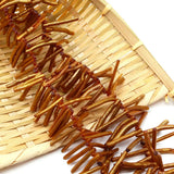 Golden Coral Beads Irregular Tube for Jewelry Making DIY Necklace Earring Charms
