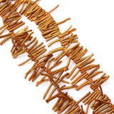 Golden Coral Beads Irregular Tube for Jewelry Making DIY Necklace Earring Charms
