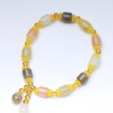 Colorful Jade Beads Bracelet Hand-Carved Charm Jewelry
