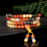 Natural Golden Silk Jade Multi-Circle Bracelet Necklace Charm Jewellery