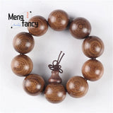 Golden Silk Wood Buddha Bead Bracelet Charms Amulet Fine Jewelry Bangle