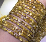 Golden Tiger Eye Faceted Cube Beads for Jewelry Making