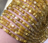Golden Tiger Eye Faceted Cube Beads for Jewelry Making