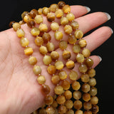 Golden Tiger Eye Stone Beads 8mm Faceted Round for Jewelry Making DIY