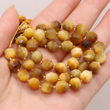 Golden Tiger Eye Stone Beads 8mm Faceted Round for Jewelry Making DIY